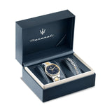 Buy Shop Maserati Competizione Blue Dial Two Tone Steel Strap Watch for Men - R8853100027 USA Online
