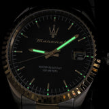 Buy Shop Maserati Competizione Black Dial Two Tone Steel Strap Watch for Men - R8853100042 USA Online