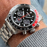 Buy Shop Seiko Prospex Speedtimer Solar Chronograph Black Dial Silver Steel Strap Watch for Men - SSC915 USA Online