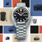 Buy Shop Seiko 5 Sports SNXS Series Automatic Black Dial Silver Steel Strap Watch for Men - SRPK89K1 USA Online