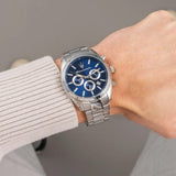Buy Shop Maserati Attrazione Chronograph Blue Dial Silver Steel Strap Watch for Men - R8853151005 USA Online