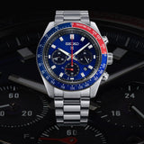 Buy Shop Seiko Prospex Speedtimer Solar Chronograph Blue Dial Silver Steel Strap Watch for Men - SSC913 USA Online