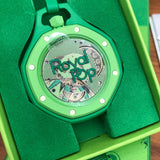 Buy Shop Swatch Royal Pop Green Dial Green Leather Strap Watch for Men - Green Eight USA Online
