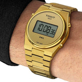Buy Shop Tissot PRX Digital Quartz Gold Dial Gold Steel Strap Watch for Men - T137.463.33.020.00 USA Online