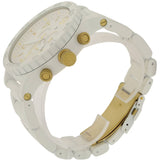 Nixon 51-30 Chronograph White Dial White Steel Strap Watch for Men - A083-1035