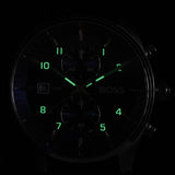 Buy Shop Hugo Boss Skytraveller Chronograph Blue Dial Brown Leather Strap Watch for Men - 1514194 USA Online