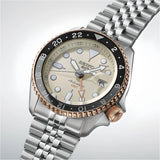 Buy Shop Seiko 5 GMT Sport Asia Exclusive Limited Edition Off White Dial Silver Steel Strap Watch for Men - SSK046K1 USA Online