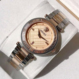 Buy Shop Versace Reve Analog Rose Gold Dial Two Tone Steel Strap Watch for Women - VE8B00424 USA Online