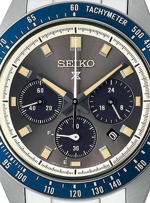 Buy Shop Seiko Prospex Speedtimer Solar Chronograph Grey Dial Silver Steel Strap Watch for Men - SSC939 USA Online