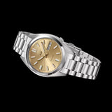 Seiko 5 Sports SNXS Automatic Gold Dial Silver Steel Strap Watch for Men - SRPL59K1