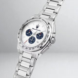 Buy Shop Maserati Velocità Chronograph White Dial Silver Steel Strap Watch for Men - R8873652007 USA Online