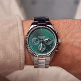 Buy Shop Maserati Competizione Chronograph Green Dial Silver Steel Strap Watch for Men - R8853100044 USA Online