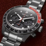 Buy Shop Seiko Prospex Speedtimer Solar Chronograph Black Dial Silver Steel Strap Watch for Men - SSC915 USA Online