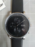 Buy Shop Hugo Boss Integrity Chronograph Black Dial Black Leather Strap Watch for Men - 1513777 USA Online