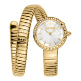 Buy Shop Just Cavalli Enchanting Mother of Pearl Dial Gold Steel Strap Watch for Women - JC1L302M0025 USA Online