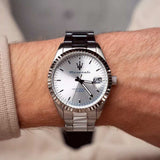 Buy Shop Maserati Competizione Silver Dial Silver Steel Strap Watch for Men - R8853100045 USA Online