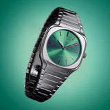 Buy Shop D1 Milano Square Eden Green Dial Silver Steel Strap Watch for Men - D1-SQBJ06 USA Online