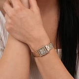 Buy Shop Emporio Armani Genni Crystals Gold Dial Gold Steel Strap Watch for Women - AR11663 USA Online
