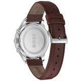 Buy Shop Hugo Boss Avery Chronograph Grey Dial Brown Leather Strap Watch for Men - 1514155 USA Online