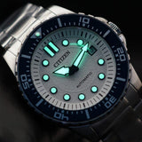 Citizen Mechanical Automatic White Dial Silver Steel Strap Watch for Men - NJ0171-81A