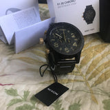 Nixon 51-30 Chronograph Black Dial Black Steel Strap Watch for Men - A083-1041