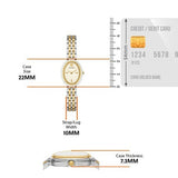 Buy Shop Tory Burch Oval White Dial Two Tone Steel Strap Watch for Women - TBW6033 USA Online