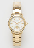 Buy Shop Tory Burch Collins White Dial Gold Steel Strap Watch for Women - TBW1300 USA Online