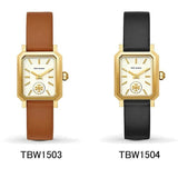 Buy Shop Tory Burch Robinson White Dial Black Leather Strap Watch for Women - TBW1504 USA Online