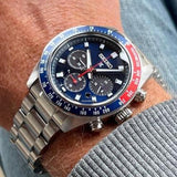 Buy Shop Seiko Prospex Speedtimer Solar Chronograph Blue Dial Silver Steel Strap Watch for Men - SSC913 USA Online