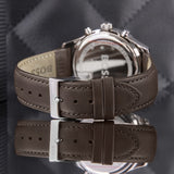 Buy Shop Hugo Boss Avery Chronograph Grey Dial Brown Leather Strap Watch for Men - 1514155 USA Online