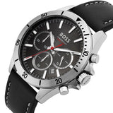 Buy Shop Hugo Boss Troper Chronograph Black Dial Black Leather Strap Watch for Men - 1514055 USA Online