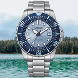 Buy Shop Citizen Mechanical Automatic Blue Dial Silver Steel Strap Watch for Men - NJ0178-81M USA Online