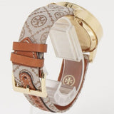Buy Shop Tory Burch The Tory Chronograph White Dial Maroon Jacquard Strap Watch for Women - TBW1050 USA Online