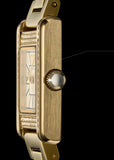 Buy Shop Emporio Armani Genni Crystals Mother of Pearl Dial Gold Steel Strap Watch for Women - AR11659 USA Online
