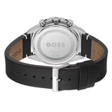 Buy Shop Hugo Boss Cloud Chronograph Grey Dial Black Leather Strap Watch for Men - 1514014 USA Online