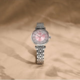 Buy Shop Emporio Armani Gianni T-Bar Pink Dial Silver Steel Strap Watch for Women - AR11686 USA Online