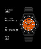 Buy Shop Emporio Armani World Explorer Orange Dial Black Silicone Strap Watch for Men - AR11684 USA Online