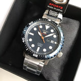Buy Shop Seiko 5 Sports Automatic Blue Dial Silver Steel Strap Watch for Men - SRPC63J1 USA Online