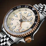 Buy Shop Seiko 5 GMT Sport Asia Exclusive Limited Edition Off White Dial Silver Steel Strap Watch for Men - SSK046K1 USA Online