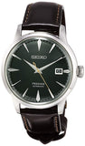 Seiko Presage Cocktail Time Automatic Green Dial Brown Leather Strap Watch for Men - SRPD37J1