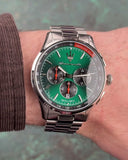 Buy Shop Maserati Sorpasso Chronograph Green Dial Silver Steel Strap Watch for Men - R8873624002 USA Online