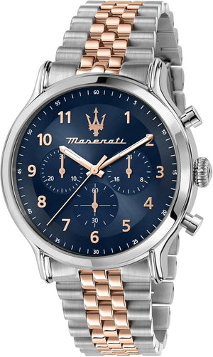 Buy Shop Maserati Epoca Limited Edition Chronograph Blue Dial Two Tone Steel Strap Watch for Men - R8873618021 USA Online