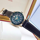 Buy Shop Citizen Mechanical Automatic Green Dial Brown Leather Strap Watch for Men - NJ0173-18X USA Online