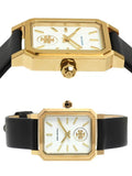 Buy Shop Tory Burch Robinson White Dial Black Leather Strap Watch for Women - TBW1504 USA Online