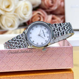 Buy Shop Emporio Armani Alpha Mother of Pearl Dial Silver Steel Strap Watch for Women - AR1803 USA Online