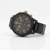 Nixon 51-30 Chronograph Black Dial Black Steel Strap Watch for Men - A083-1041