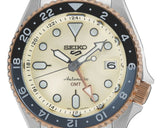 Buy Shop Seiko 5 GMT Sport Asia Exclusive Limited Edition Off White Dial Silver Steel Strap Watch for Men - SSK046K1 USA Online