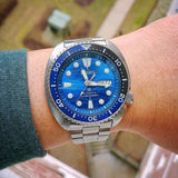 Buy Shop Seiko Prospex Save The Ocean Diver's Automatic Blue Dial Silver Steel Strap Watch for Men - SRPD21J1 USA Online