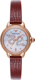 Buy Shop Emporio Armani Mia Mother of Pearl Dial Red Leather Strap Watch for Women - AR11646 USA Online