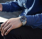 Buy Shop Seiko 5 Sports Automatic Blue Dial Silver Steel Strap Watch for Men - SRPC63J1 USA Online